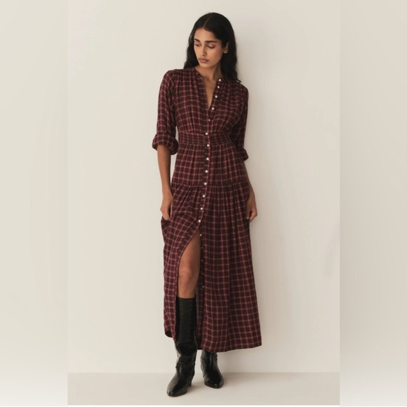 Doen Annika Dress Rouge Countryside Plaid NWT Size XS - Picture 1 of 13